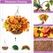 Artificial Fake Hanging Plants Flowers with Basket for Fall Outdoor Decor